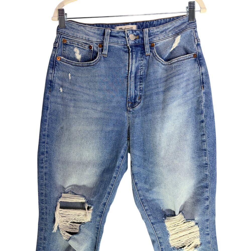 Madewell Curvy Perfect Vintage Jeans Size 25 High Rise Distressed Denim - Picture 7 of 14